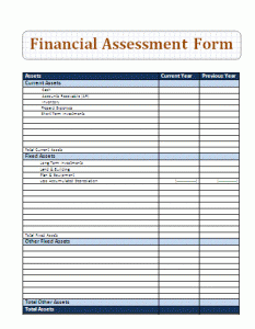 Financial Assessment Form